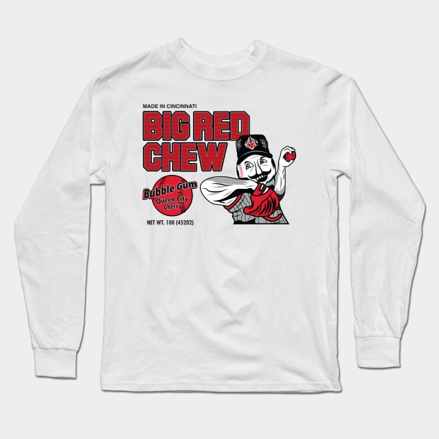 Big Red Chew Bubblegum Long Sleeve T-Shirt by DeepDiveThreads